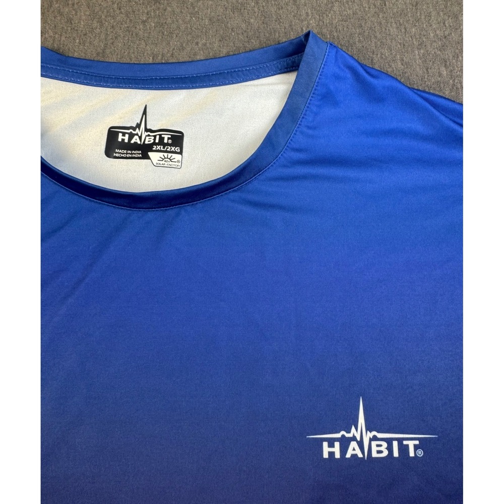 Habit Solar Factor 2XL/2XG Men's Long Sleeve American‎ Flag Fishing Shirt